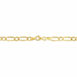 Bracelet Or Jaune Maille Alternée 1/3