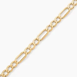 Bracelet Or Jaune Maille Alternée