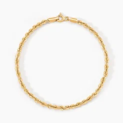 Bracelet Or Jaune Maille Corde