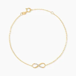 Bracelet Or Jaune Rosius Oxydes De Zirconium
