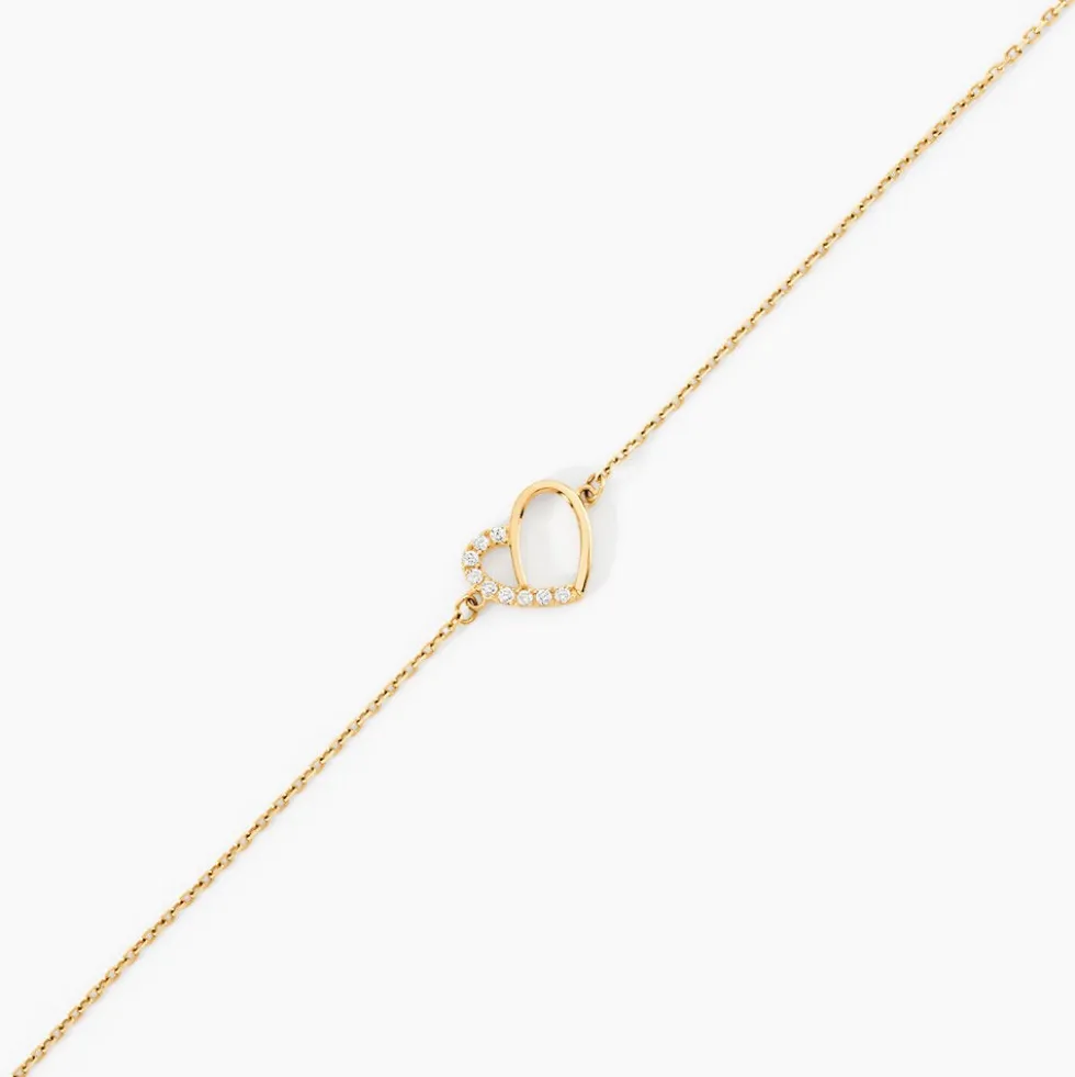 Bracelet Osamu Or Jaune Oxyde De Zirconium