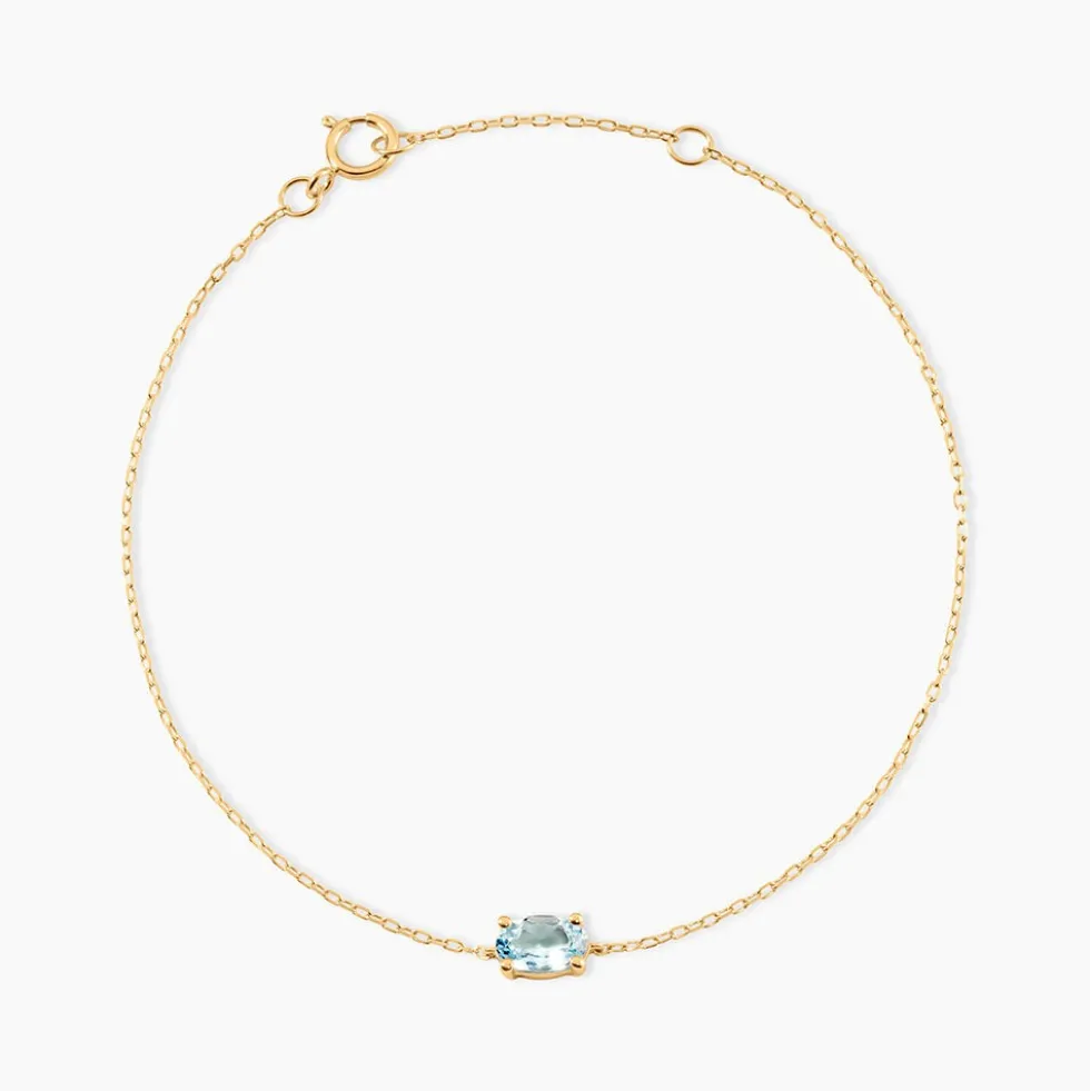 Bracelet Ovale Or Jaune Topaze
