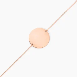 Bracelet Pastille Gravable Or Rose