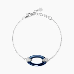 Bracelet Peer Argent Blanc Oxyde De Zirconium
