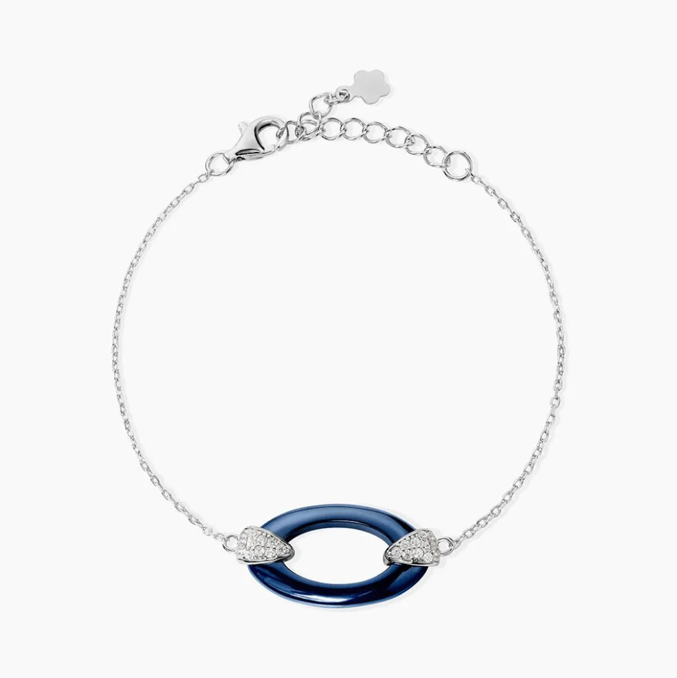 Bracelet Peer Argent Blanc Oxyde De Zirconium