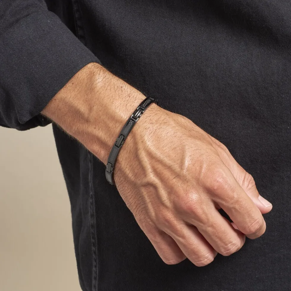 Bracelet Phebus Him Classique Acier Noir