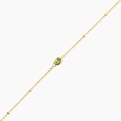 Bracelet Poem Argent Jaune Péridot Oxyde De Zirconium
