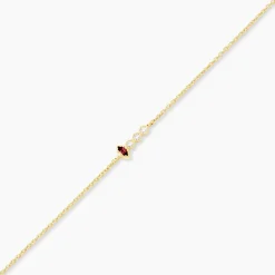 Bracelet Poem Argent Jaune Rhodolite Oxyde De Zirconium