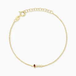 Bracelet Poem Argent Jaune Rhodolite Oxyde De Zirconium