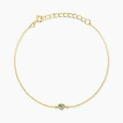 Bracelet Poem Argent Jaune Topaze Bleu Sky