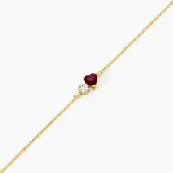 Bracelet Poem Argent Jaune Tourmaline Oxyde De Zirconium