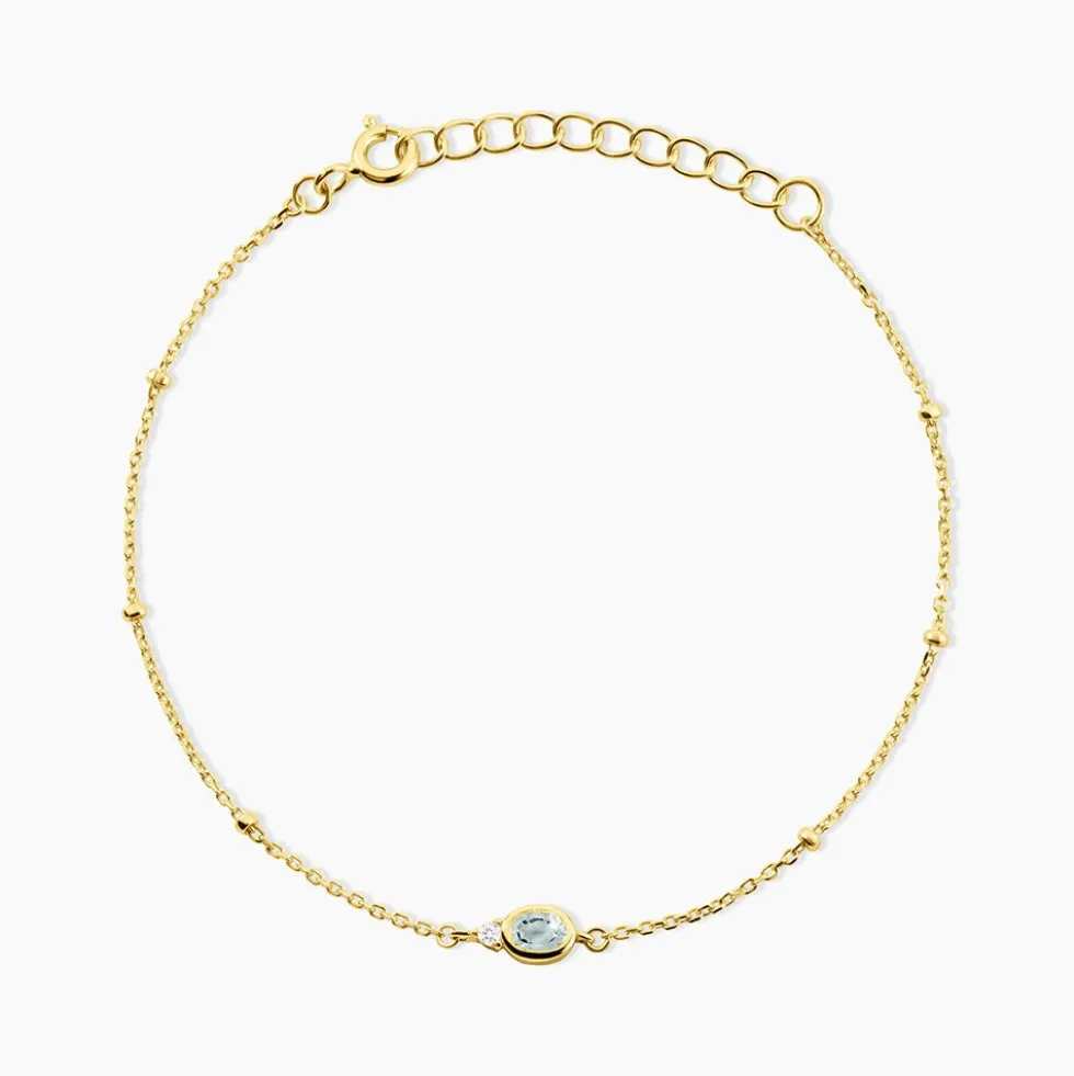 Bracelet Poem Argent Jaune Topaze Oxyde De Zirconium