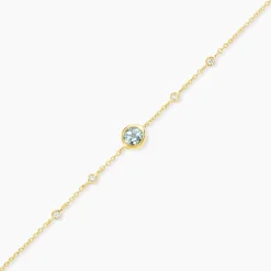 Bracelet Poem Argent Jaune Topaze Oxyde De Zirconium