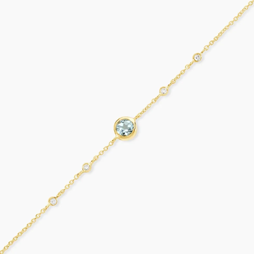 Bracelet Poem Argent Jaune Topaze Oxyde De Zirconium