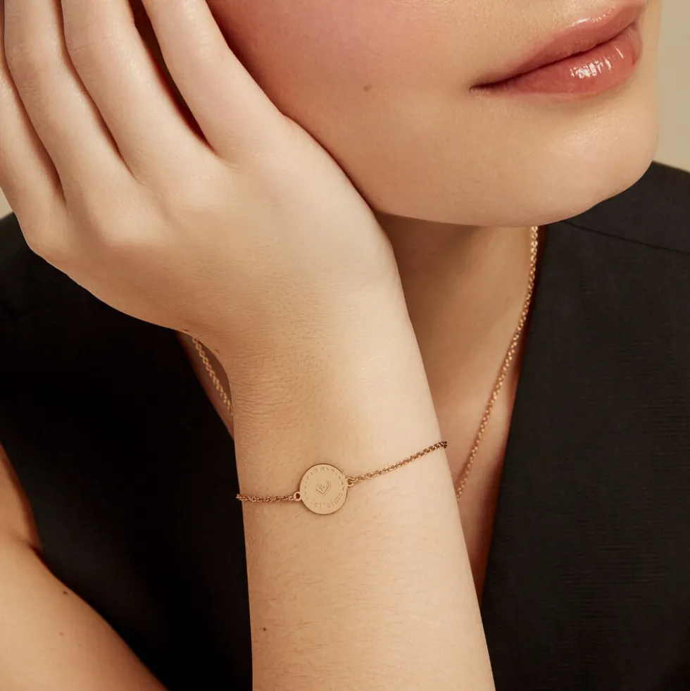 Bracelet Pome Argent Rose