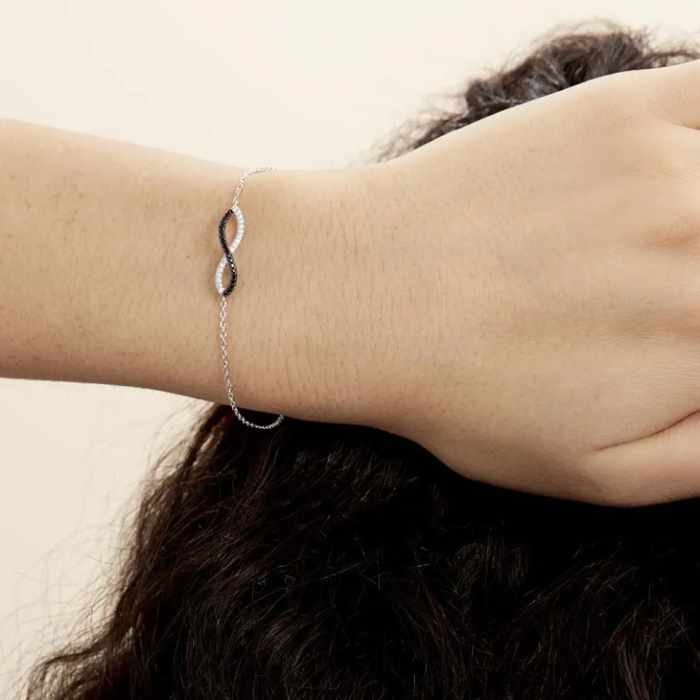 Bracelet Prudentia Argent Blanc Oxyde De Zirconium