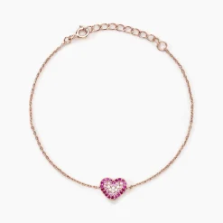 Bracelet Reflets Romantiques Argent Rose Oxyde De Zirconium