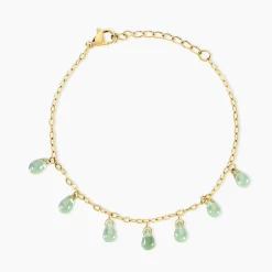 Bracelet Ria Acier Jaune Pierre De Synthese