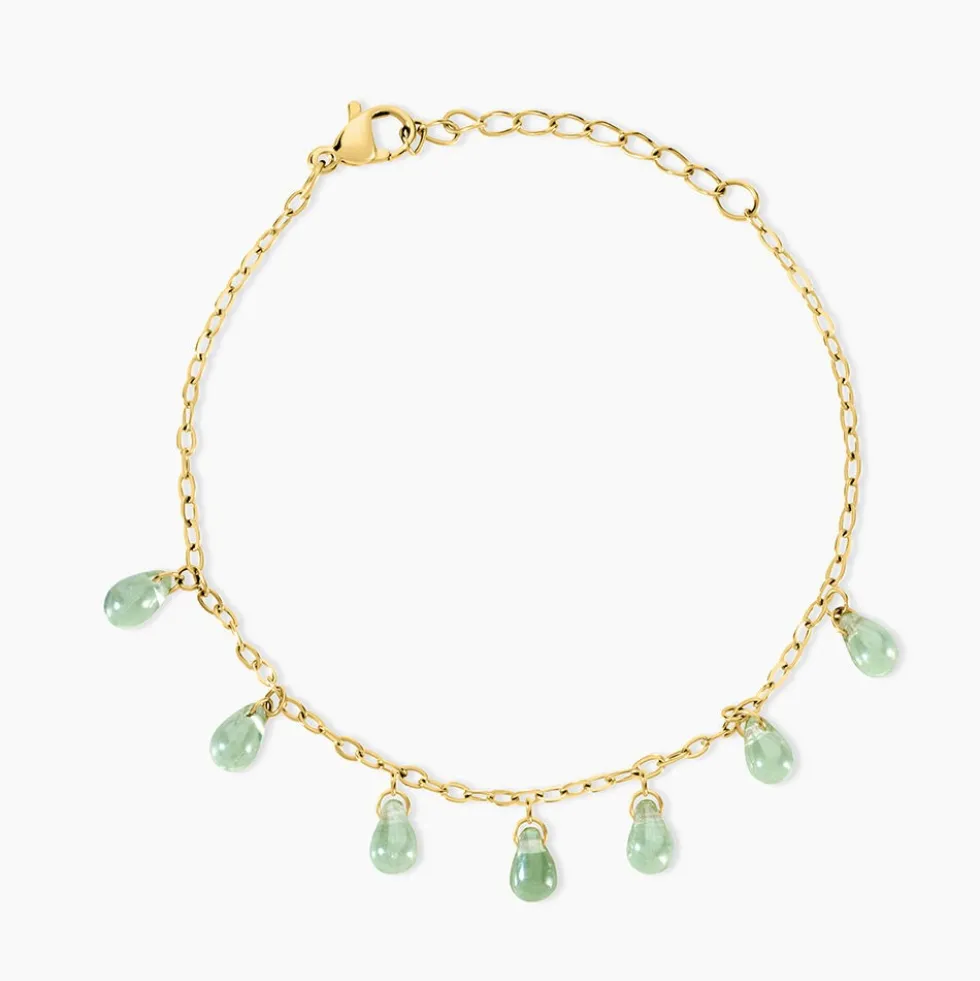 Bracelet Ria Acier Jaune Pierre De Synthese