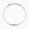 Bracelet Roseraie Argent Blanc Oxyde De Zirconium