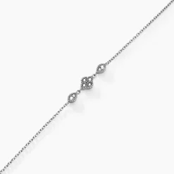 Bracelet Roseraie Argent Blanc Oxyde De Zirconium
