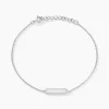 Bracelet Saddie Argent Blanc