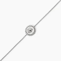 Bracelet Salvia Argent Blanc Opale
