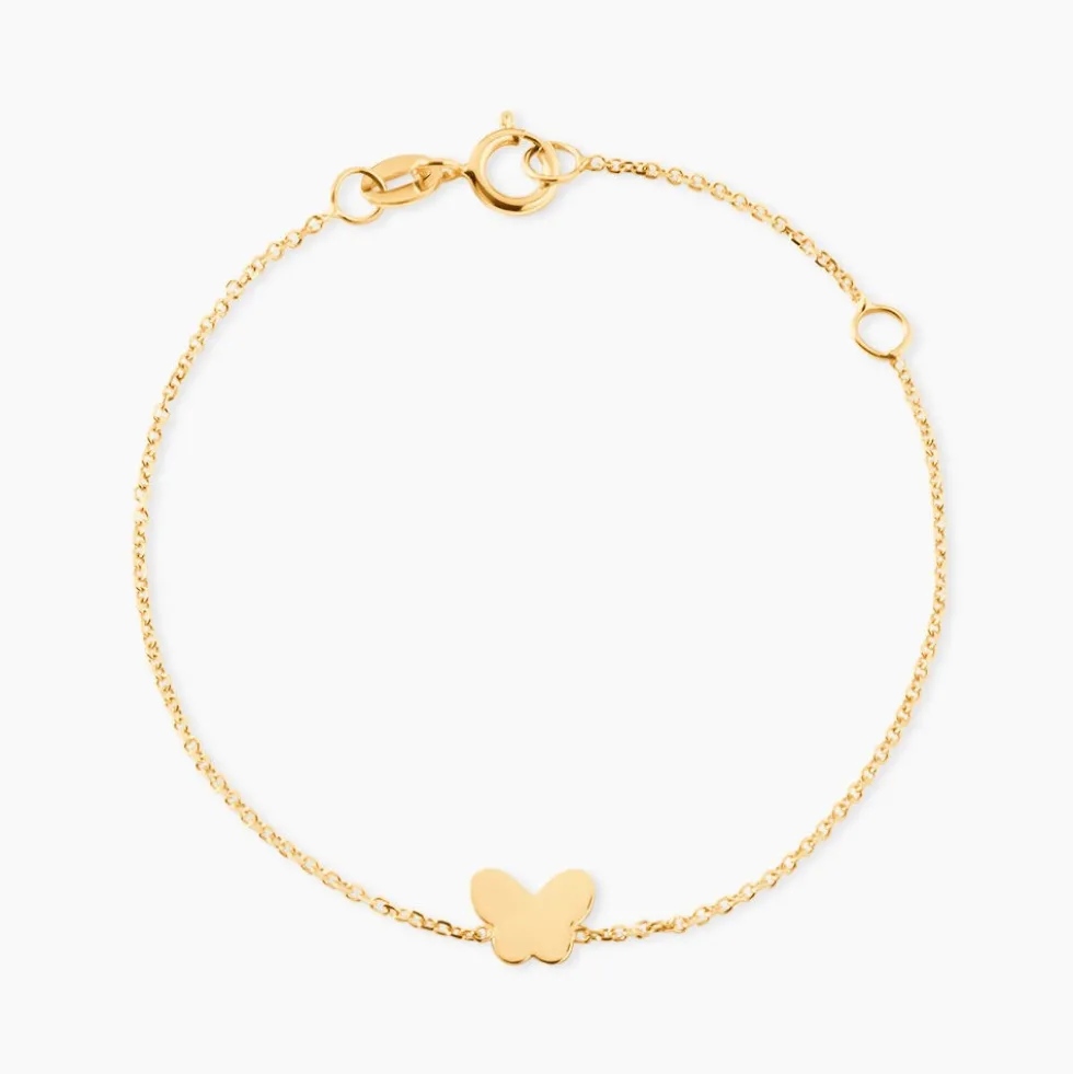 Bracelet Shaida Papillon Or Jaune