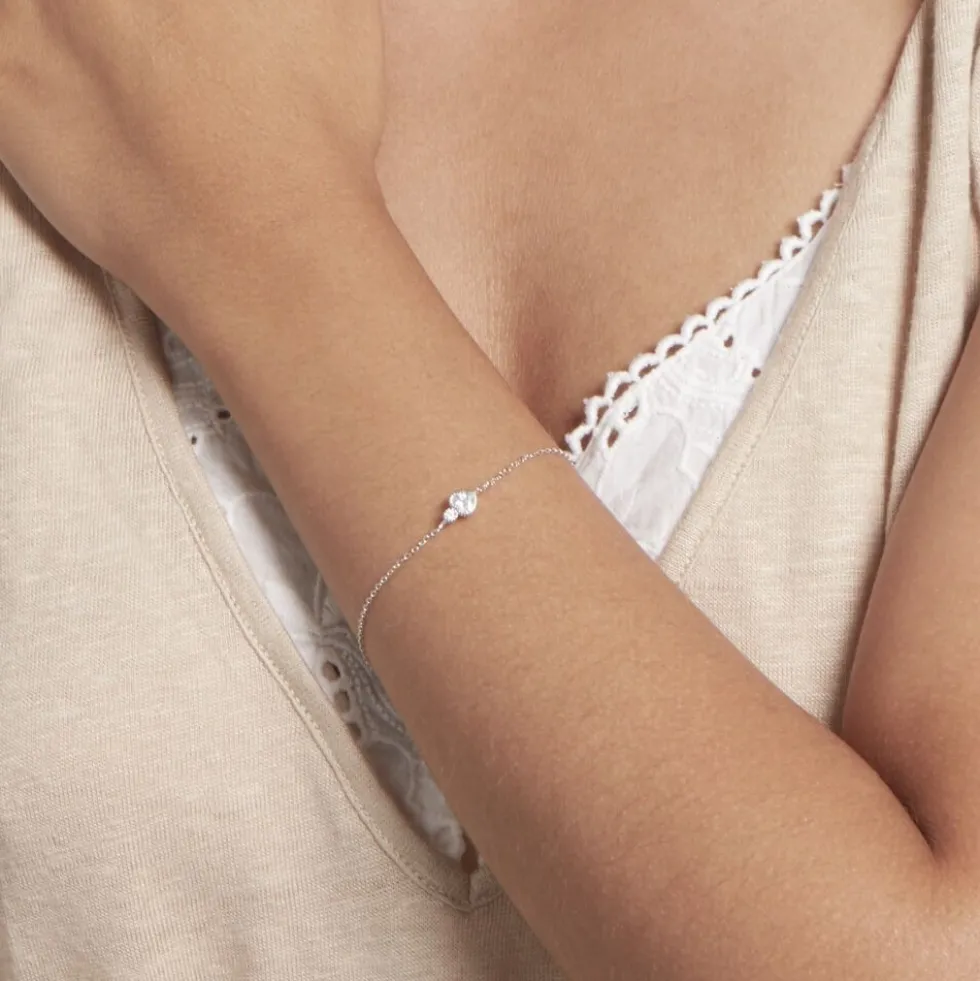 Bracelet Shannon Argent Blanc Oxyde De Zirconium