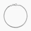Bracelet Sherihane Maille Palmier Argent Blanc