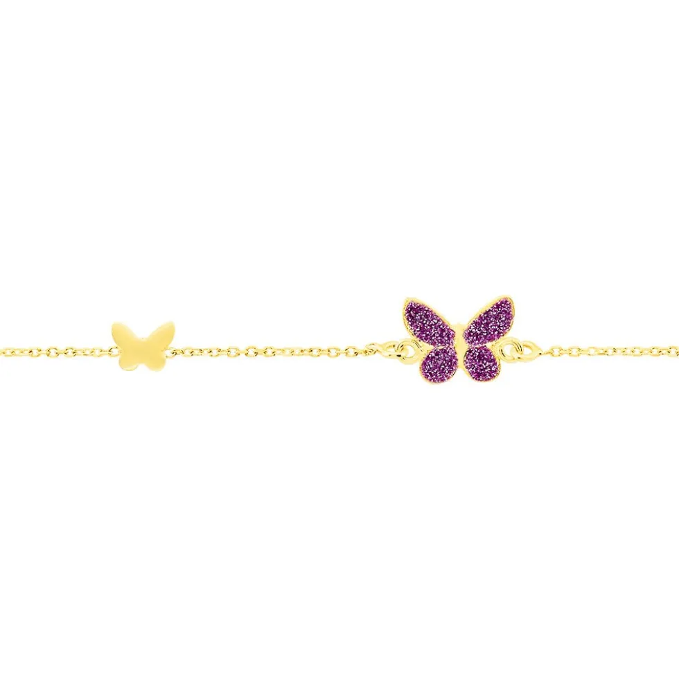 Bracelet Silia Papillon Or Jaune
