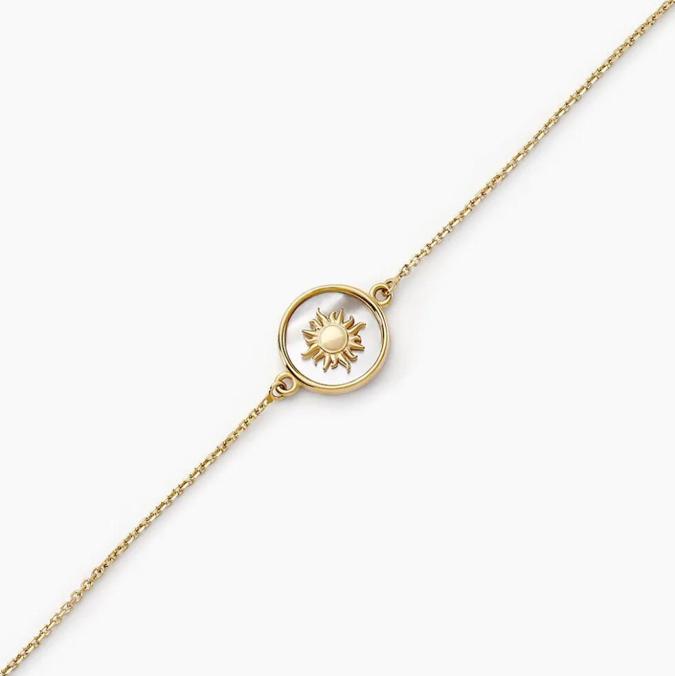 Bracelet Soleil Eternel Or Jaune Nacre