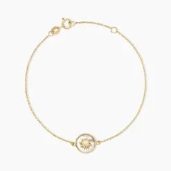 Bracelet Soleil Eternel Or Jaune Nacre