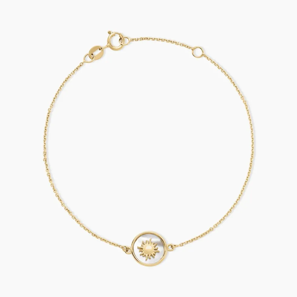 Bracelet Soleil Eternel Or Jaune Nacre