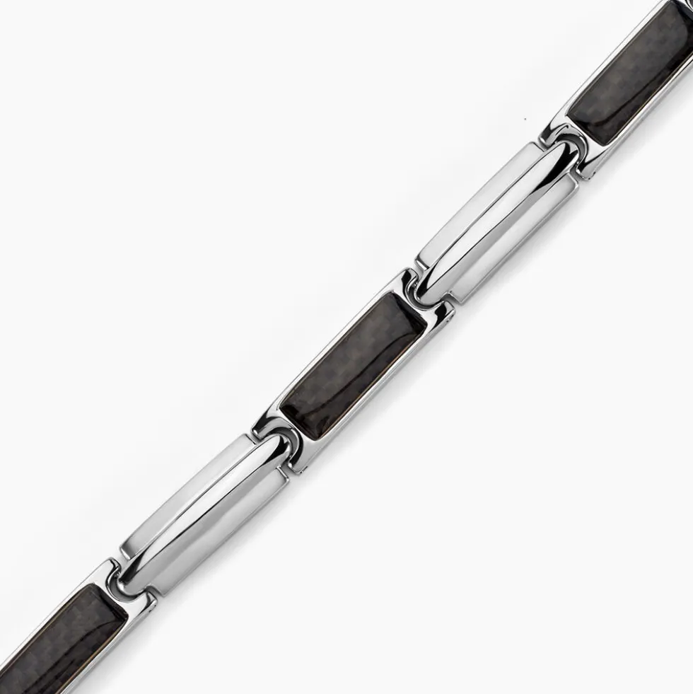 Bracelet Street Acier Blanc