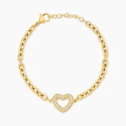 Bracelet Sydnee Acier Jaune Cristal
