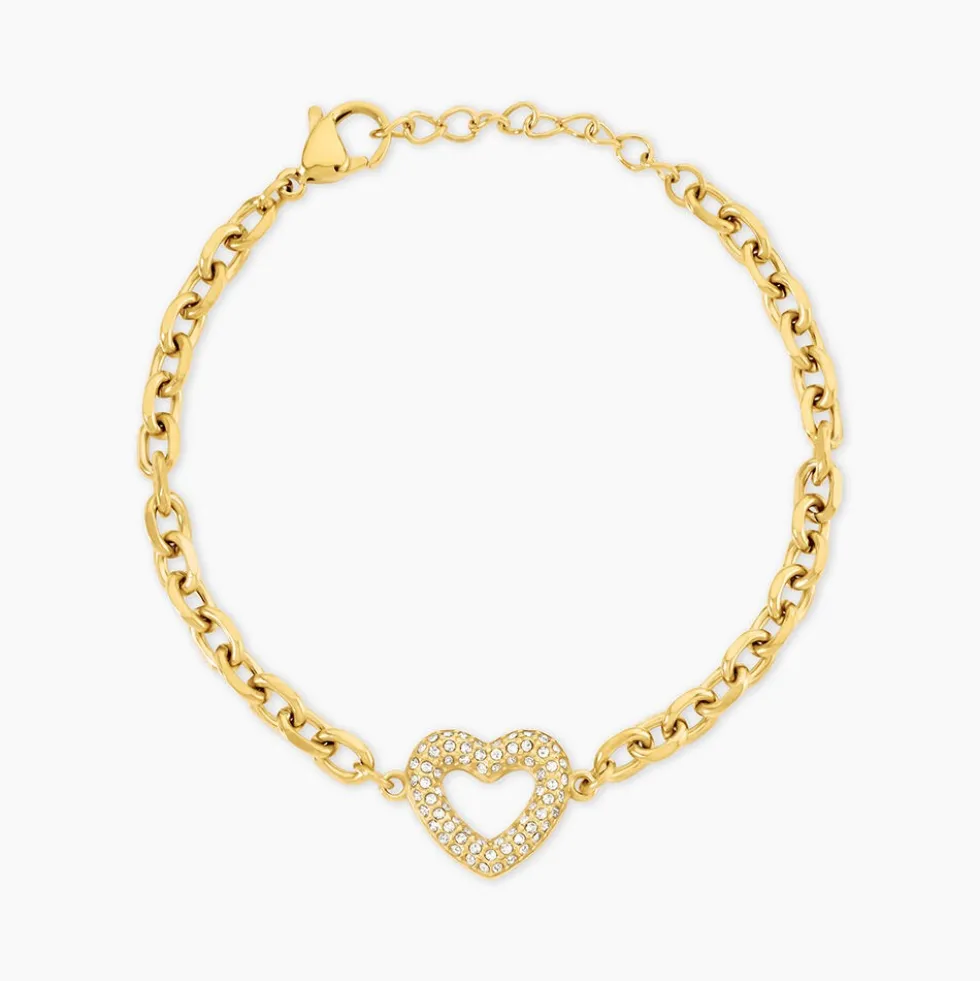 Bracelet Sydnee Acier Jaune Cristal