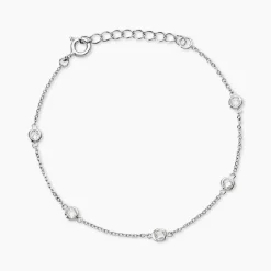 Bracelet Sylvette Argent Blanc Oxyde De Zirconium