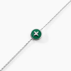 Bracelet Talismania Argent Blanc Malachite