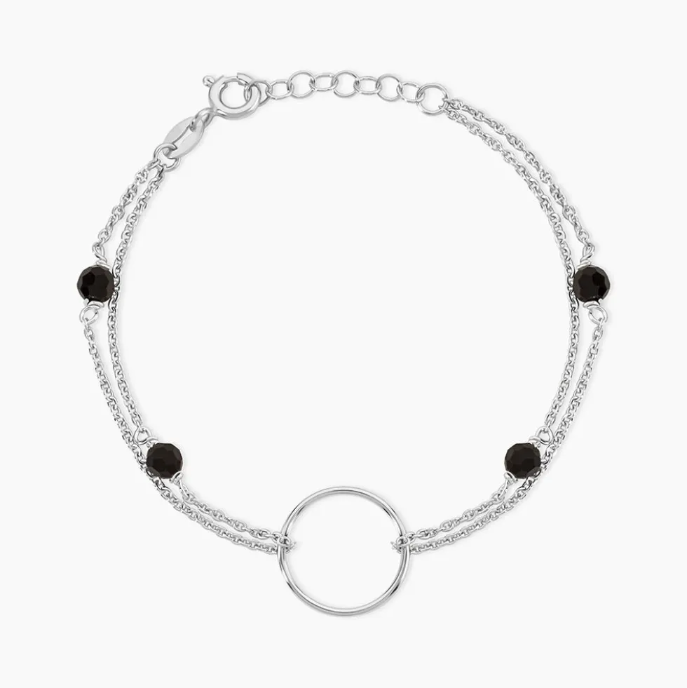 Bracelet Tamar Argent Blanc Pierre De Synthese