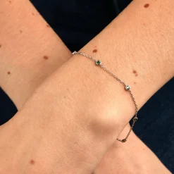 Bracelet Thesee Argent Blanc Spinelle