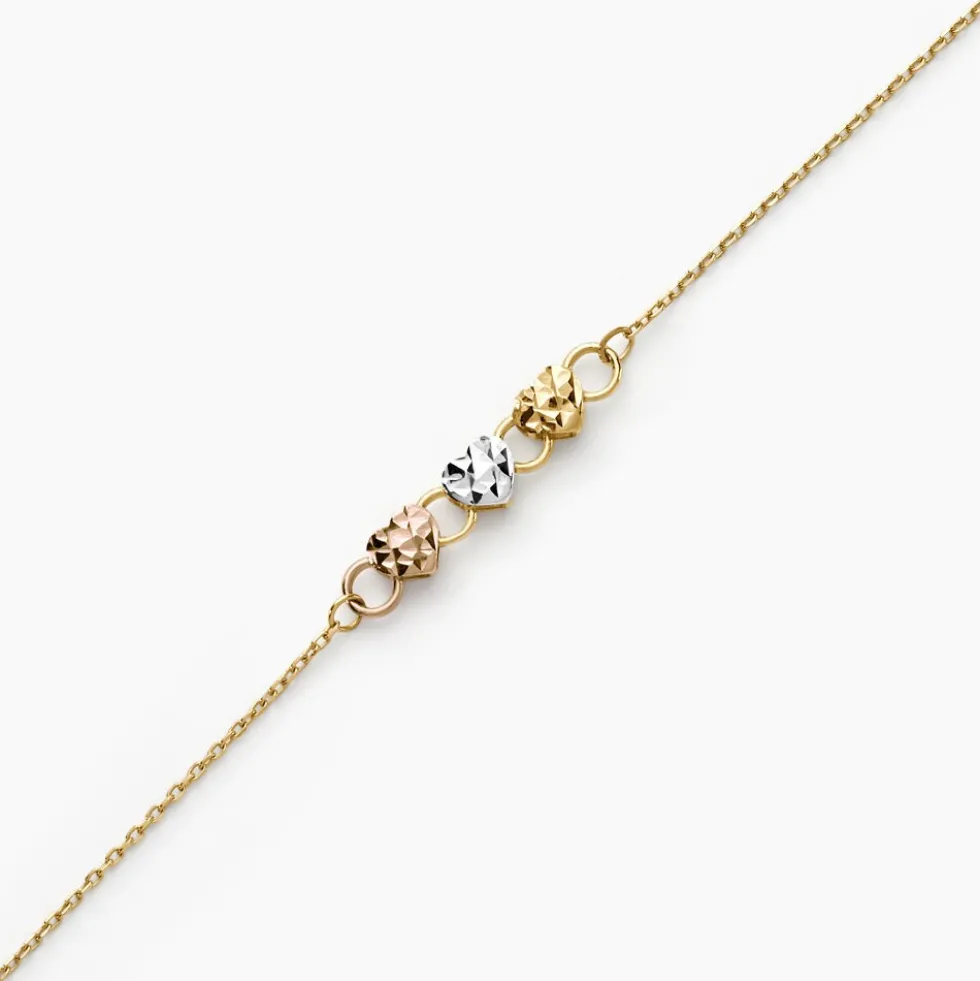 Bracelet Tricolore Or Jaune