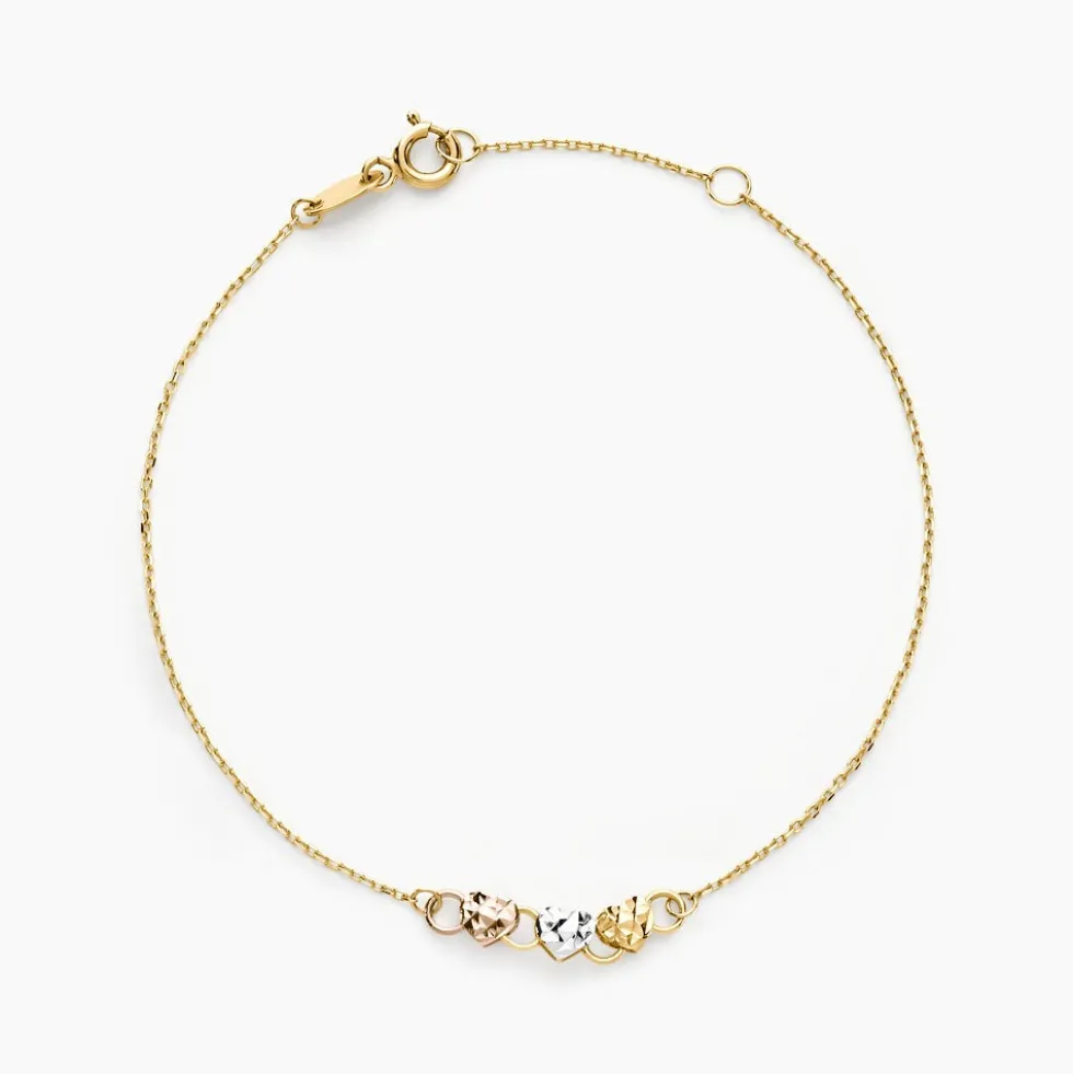 Bracelet Tricolore Or Jaune