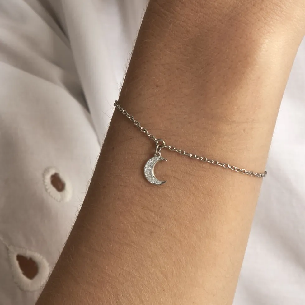Bracelet Twiggy Argent Blanc