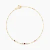 Bracelet Valora Or Jaune Rhodolite Oxyde De Zirconium
