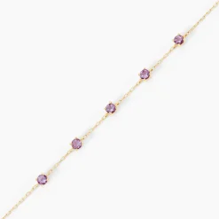 Bracelet Veasna Or Jaune Améthyste