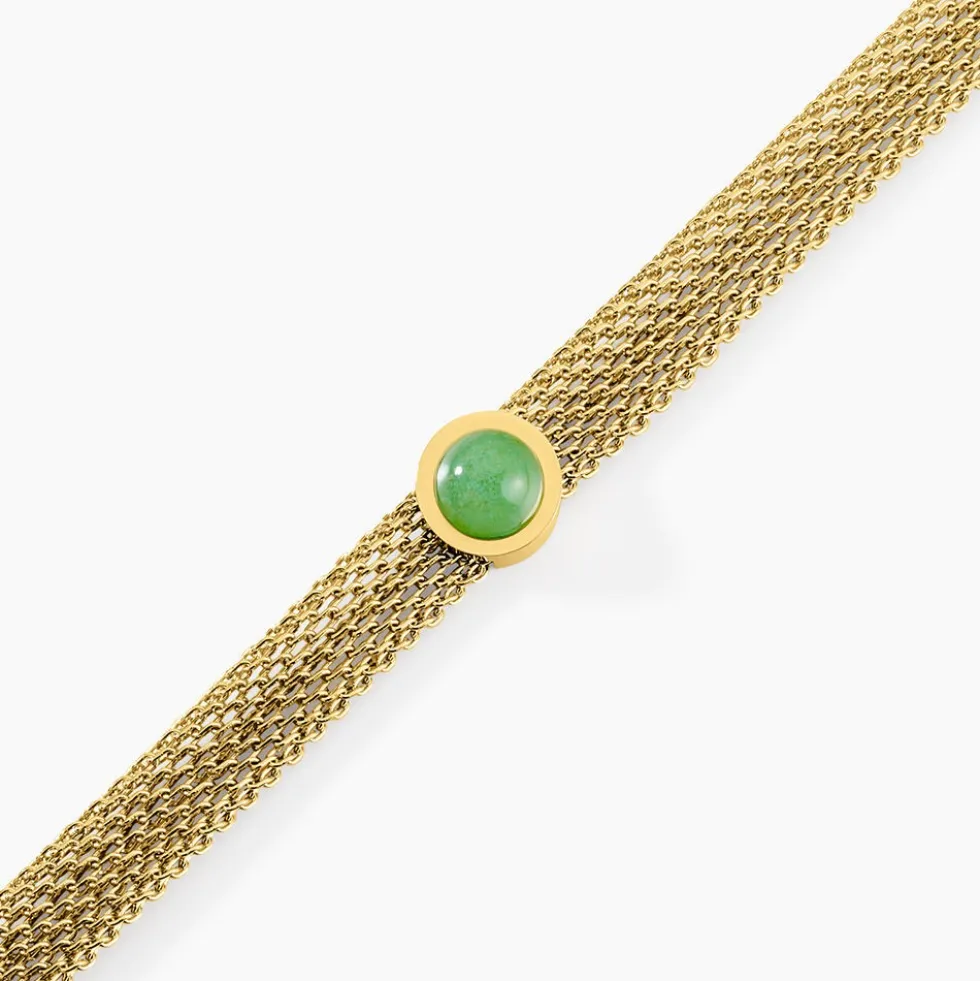 Bracelet Véria Acier Jaune Aventurine