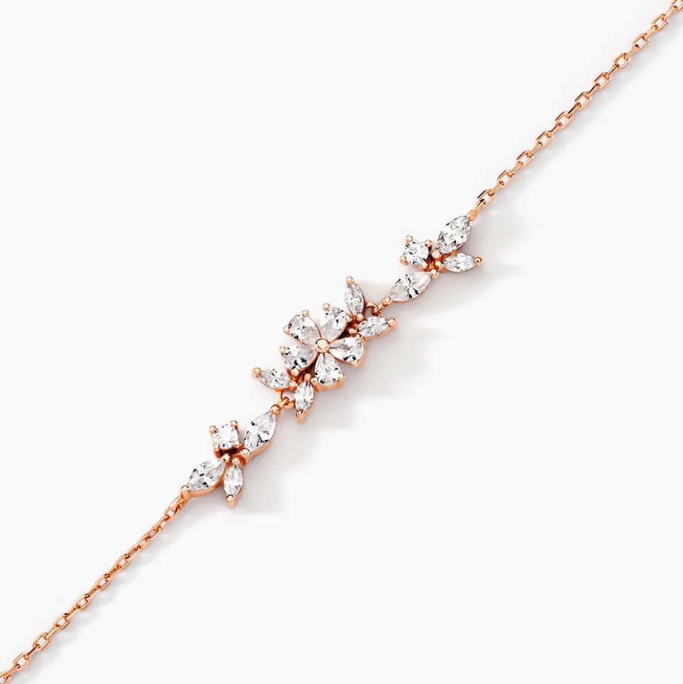 Bracelet Wanda Argent Rose Oxyde De Zirconium