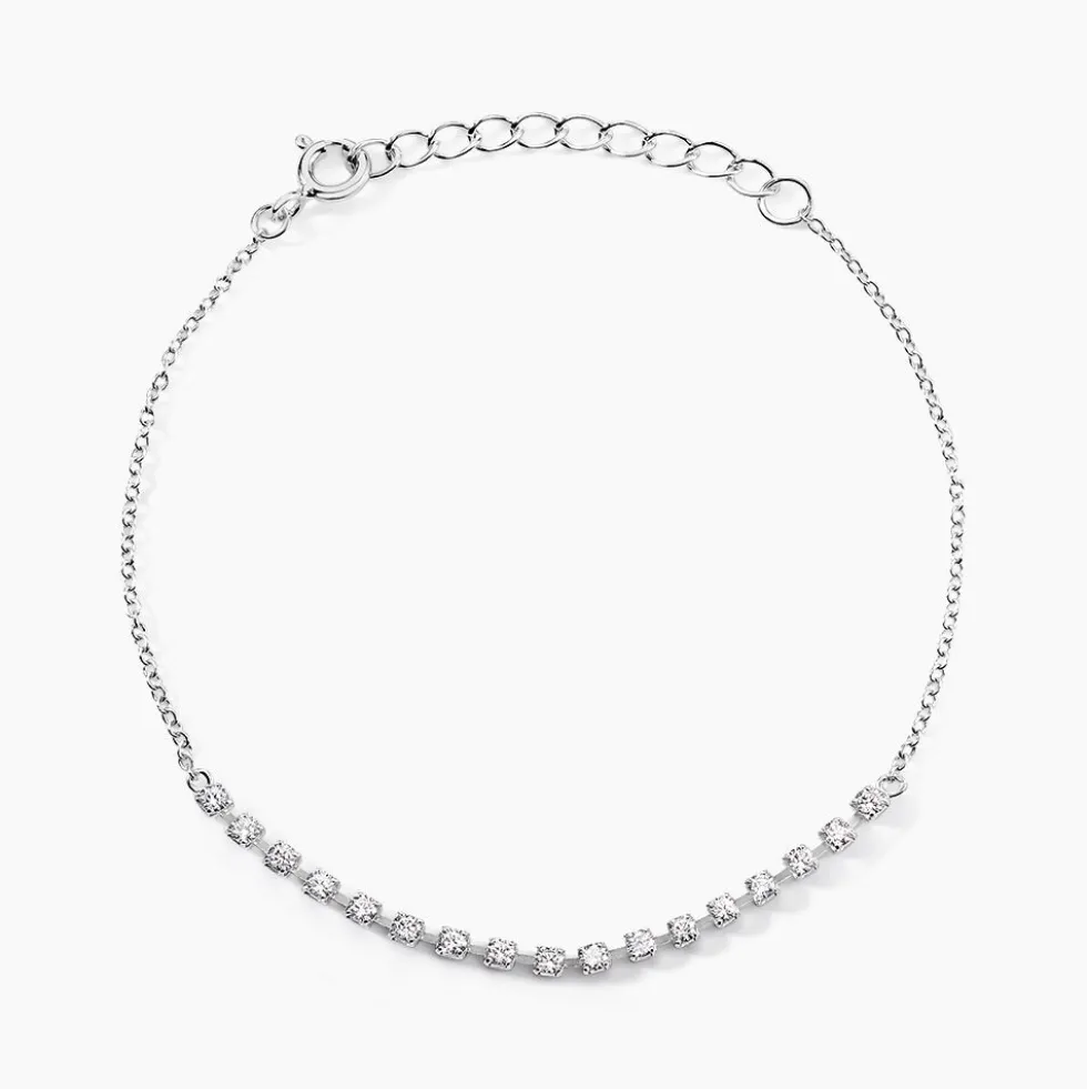 Bracelet Whitney Argent Blanc Oxyde De Zirconium