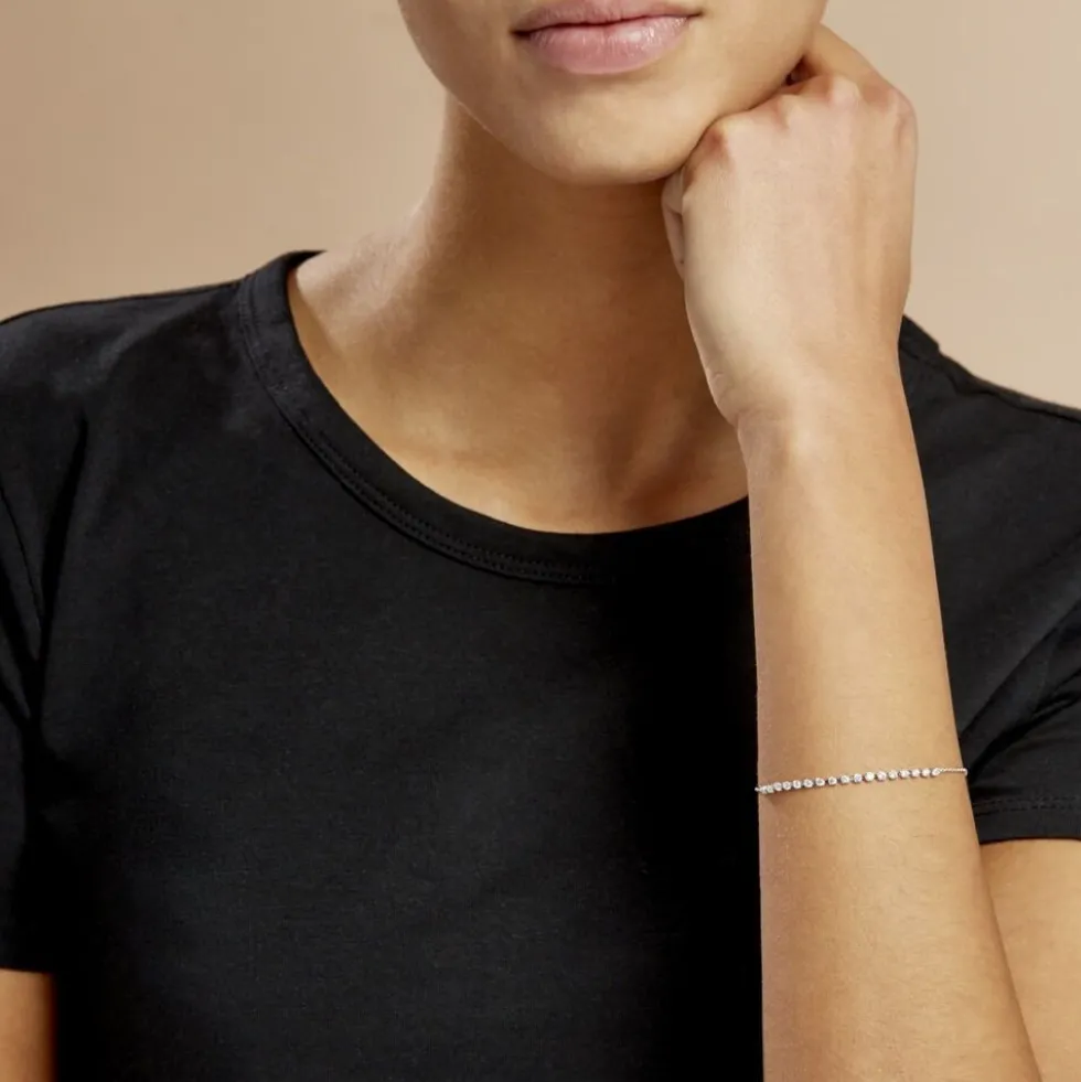 Bracelet Whitney Argent Blanc Oxyde De Zirconium